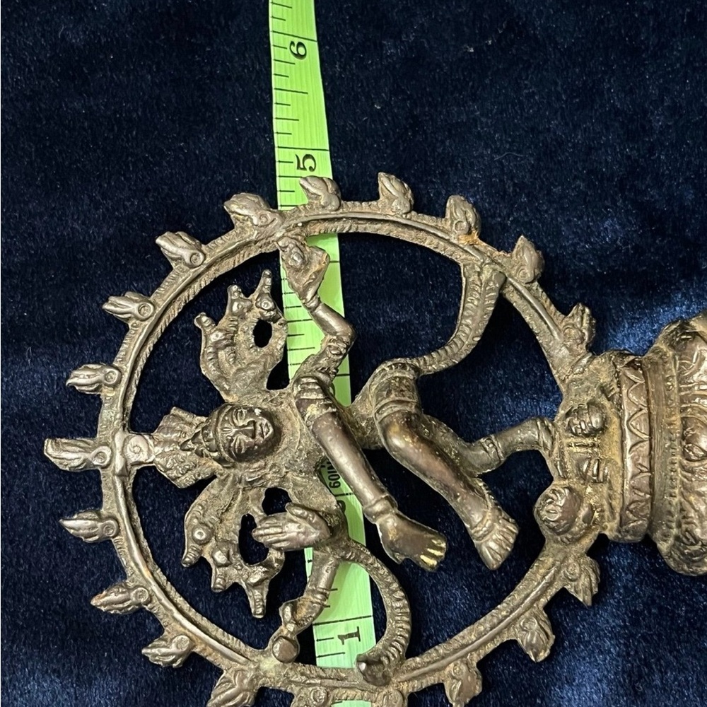 Vintage Bronze Nataraja Dancing Shiva Hindu Statue - Picture 9 of 9